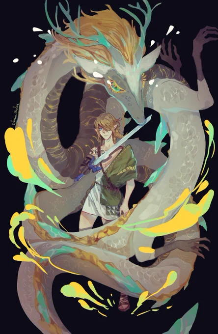 Really happy with this piece and its colors <3  #TearsOfTheKingdom