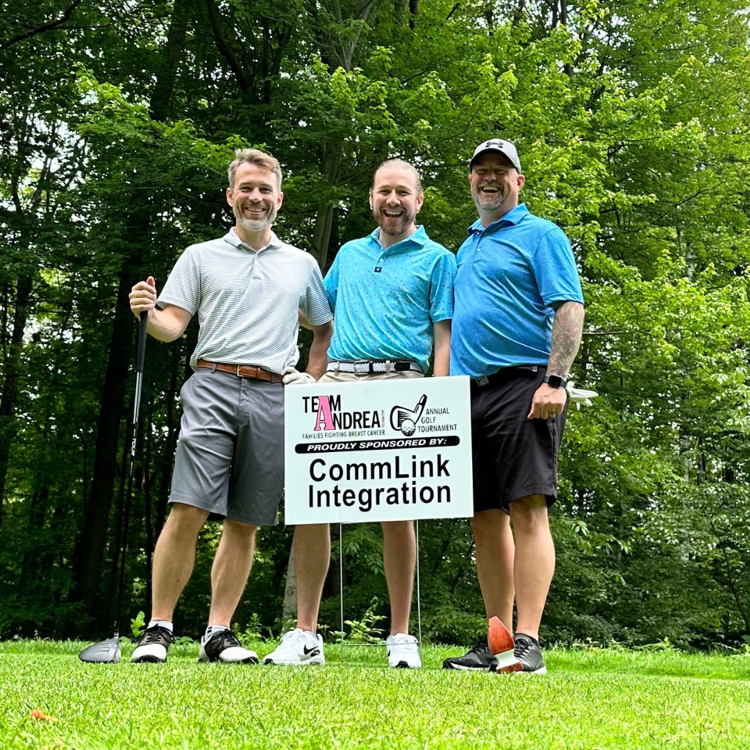 CommLinkCorp's tweet image. CommLink Integration was proud to sponsor the Andrea Foundation Golf Outing. Our team had a great day out on the course! ⛳

#golf #sponsor #technology #av #avtweeps #tech #audiovisual #andreafoundation