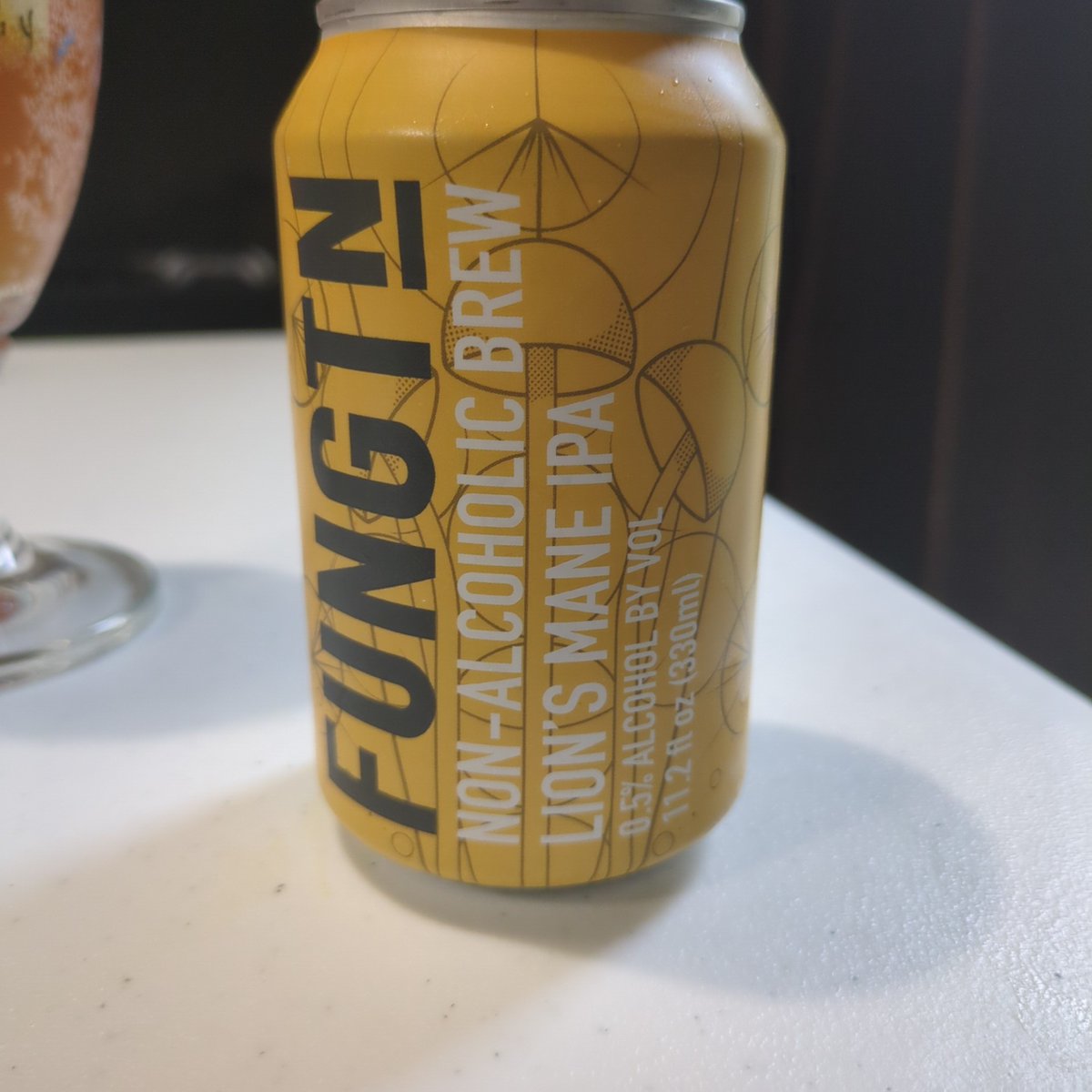 AFBeerExplorer's tweet photo. The @vandeStreekbier playground glass looks even better with a beer in.  Sadly not got any playground but this @fungtn lions mane ipa from the @afbeerclub box makes a good substitute. https://t.co/wHqcssz6kw