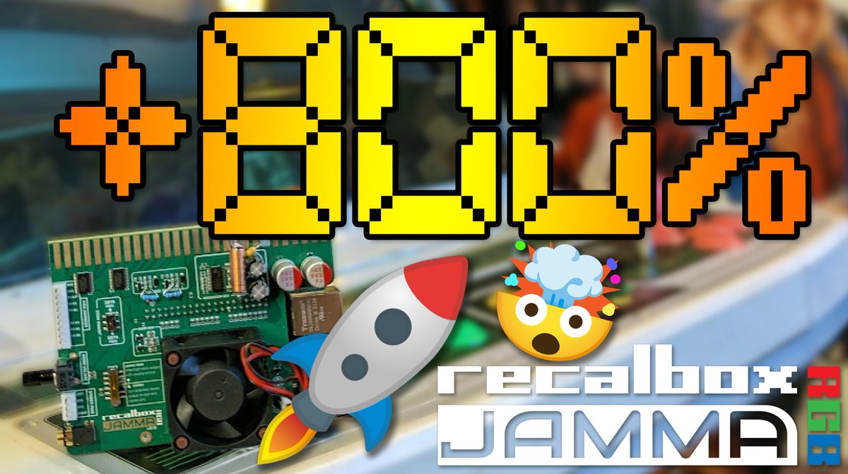 recalbox's tweet image. 🇺🇸 In 1 week, #RecalboxRGBJamma👾 it's:
▪ Nearly 400 pre-orders
▪ Goal +800% 🤯🚀
▪ 2nd Stretch Goal reached: all #RecalboxRGBJamma👾 will integrate the CPS1/2/3 Kick Harness!! 🕹️🔥
🛒 Available here: swll.to/KKBBJammaUS
❤️ / 💬 / ♻️ to support us! 🤗