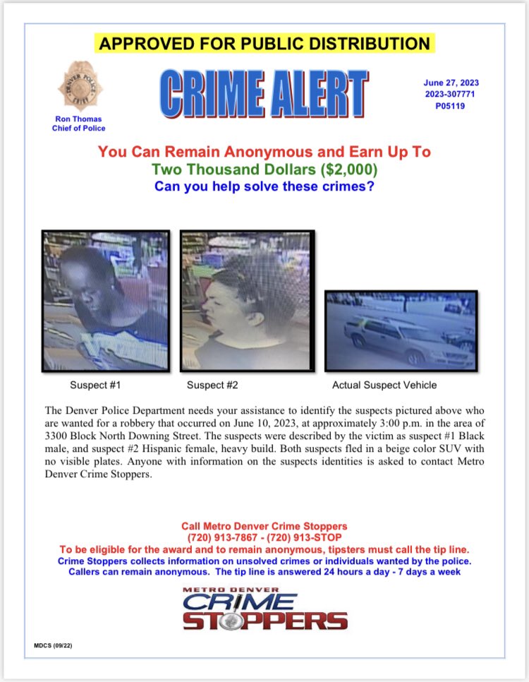 Denver Police Dept. on Twitter "Same for these suspects…. Denver"