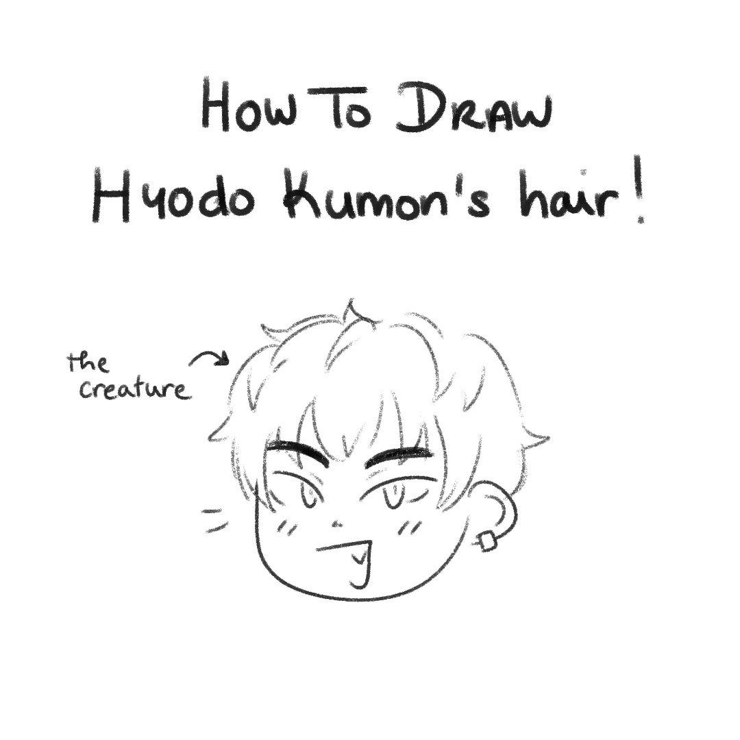 How to draw Hyodo Kumon's hair — quick guide :)