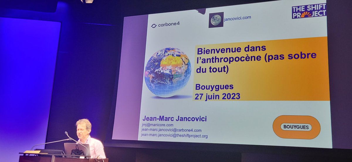 Réunion #Archisobre <a href="/Bouygues_C/">Bouygues Construction</a>  - <a href="/JMJancovici/">Jean-Marc Jancovici</a> : la sobriété est nécessaire, car on atteint les limites planétaires, mais elle reste révolutionnaire. Elle demande un changement profond des modes de vie.