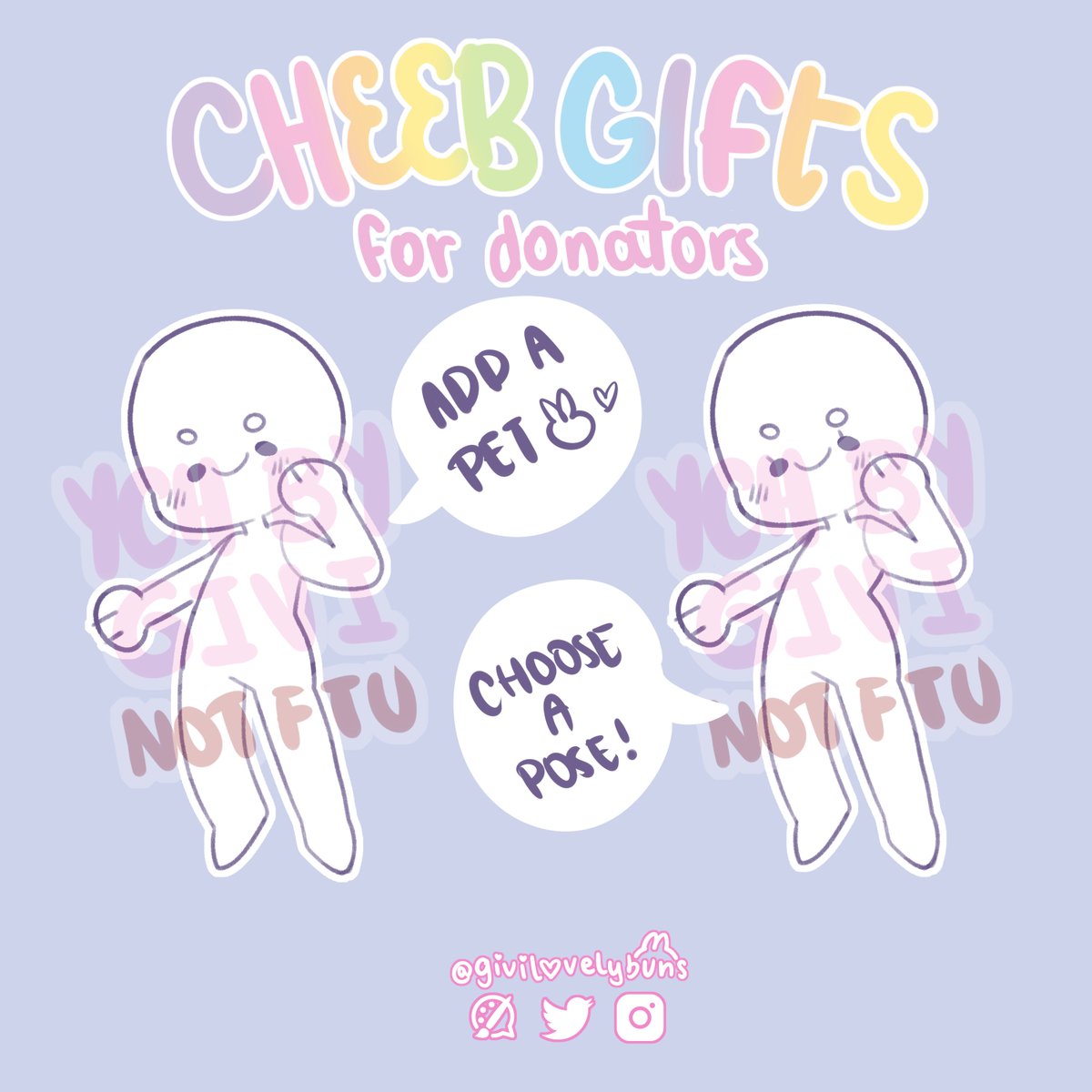 Givilovelybuns's tweet image. EMERGENCY COMMS: $5 CHIBI YCH

‼️ Pls read the thread ‼️
I'd really appreciate it if you share this post ♡
#emergencycomm