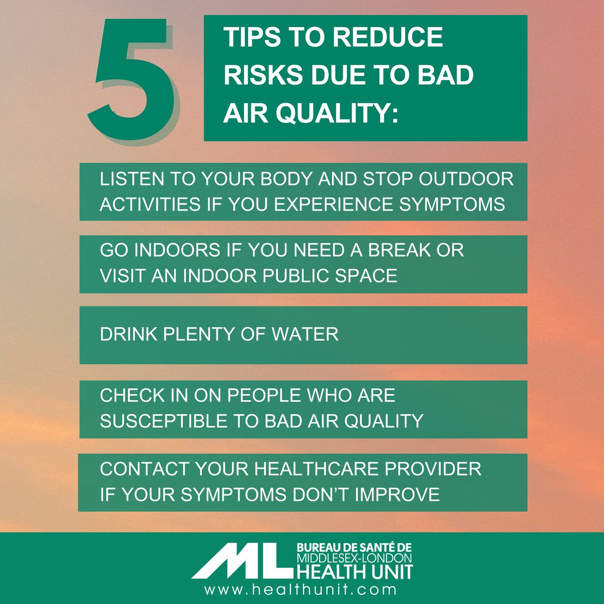 For the second time this month, Environment Canada has issued a Special Air Quality Statement for London, Middlesex County, and the surrounding region because of higher levels of air pollution caused by smoke from forest fires. #LdnOnt #Middlesex /1