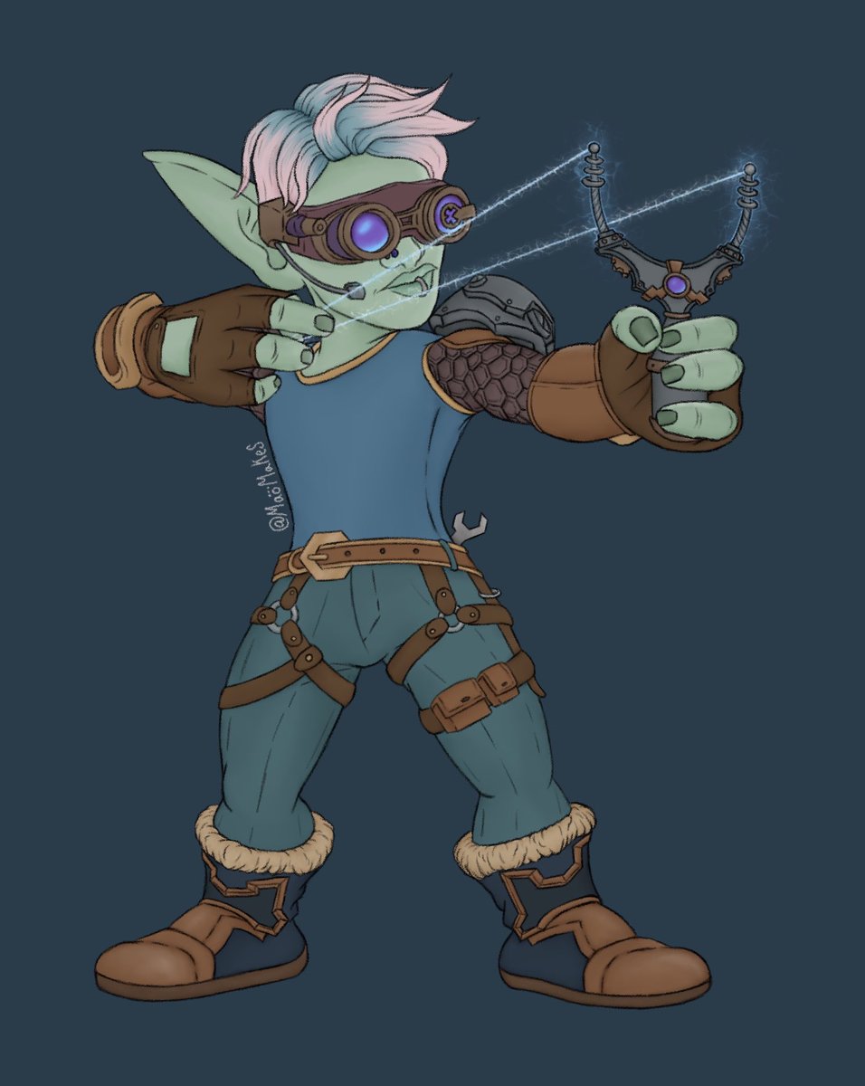 Breath.. Aim… And… *ZAP*

Finally drew up Teep in his battle wear!

#goblin #worldofwarcraft #warcraft #artistontwitter #humanartist