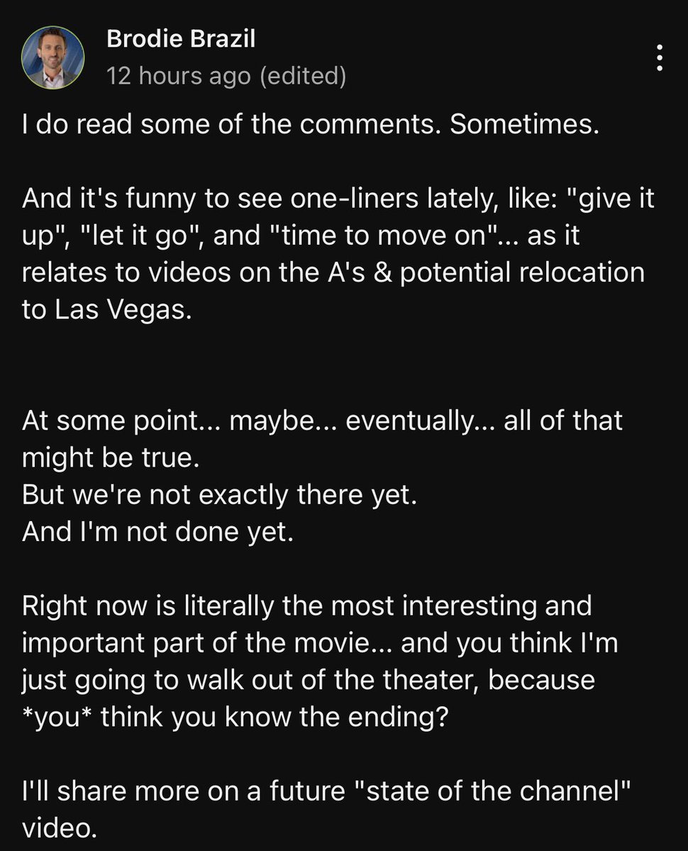 gameday_gamer's tweet photo. Couldn’t have said it any better @BrodieNBCS. This goes for me and possibly every one else who is fighting the fight.
This is not over. 
I’ll believe it when I see it https://t.co/aEmuhjeSMy