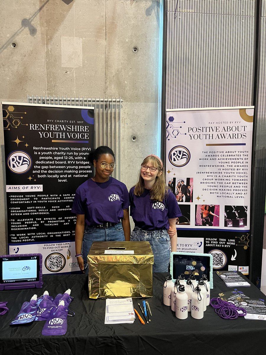YsCaitlin's tweet photo. ‘Tonight we’re at the Celebrating Renfrewshire Fund Event in the hopes of getting some funding for our annual PAY awards! Good luck to all the other organisations here tonight, looking forward to meeting you all!✨’ -@RYouthVoice
#YouthEmpowerment #celebratingrenfrewshire #ryv https://t.co/6Sq0hUXaQb