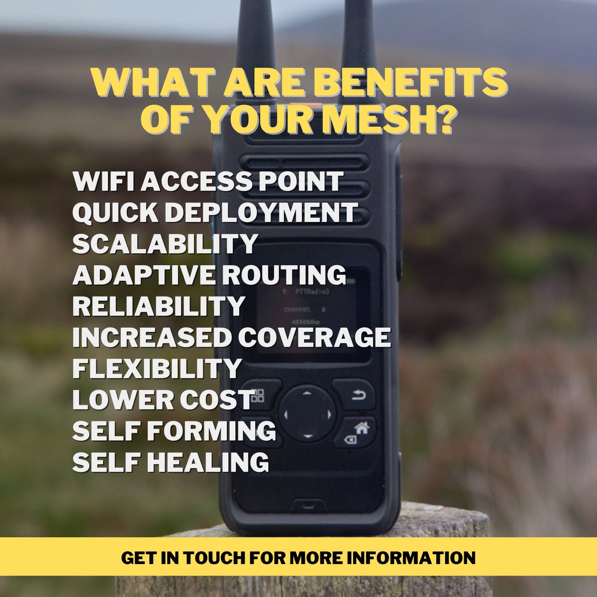 Our mesh has numerous benefits, check out our website sovsys.co for some case studies on how our radios preform in different scenarios, or get in touch for more information.
#meshnetwork #firstresponder #emergencyresponse #securecomms #securecommunications #ipmesh