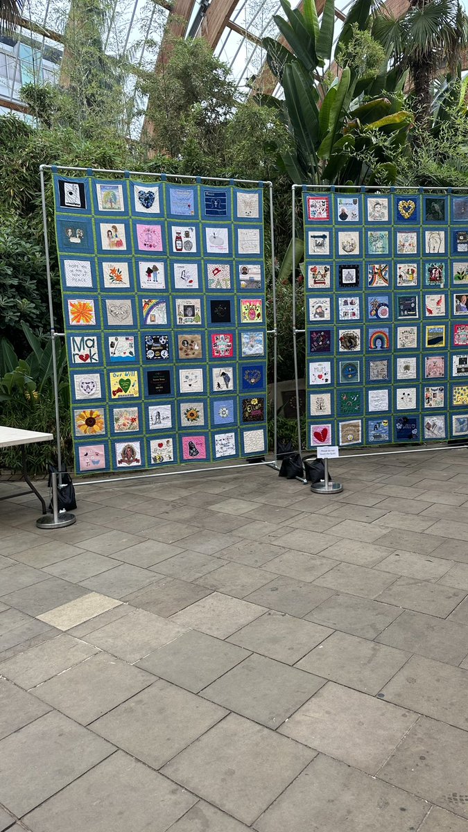 Busy evening post work setting up the @Yorkshire_STN Suicide Memorial Quilt at the Winter Gardens Sheffield ready for tomorrow’s arrival of the #BatonOfHope @mynewsnorth @MermenForMind #MentalHealthAwareness #SuicidePrevention #Hope  #SmashingTheStigma