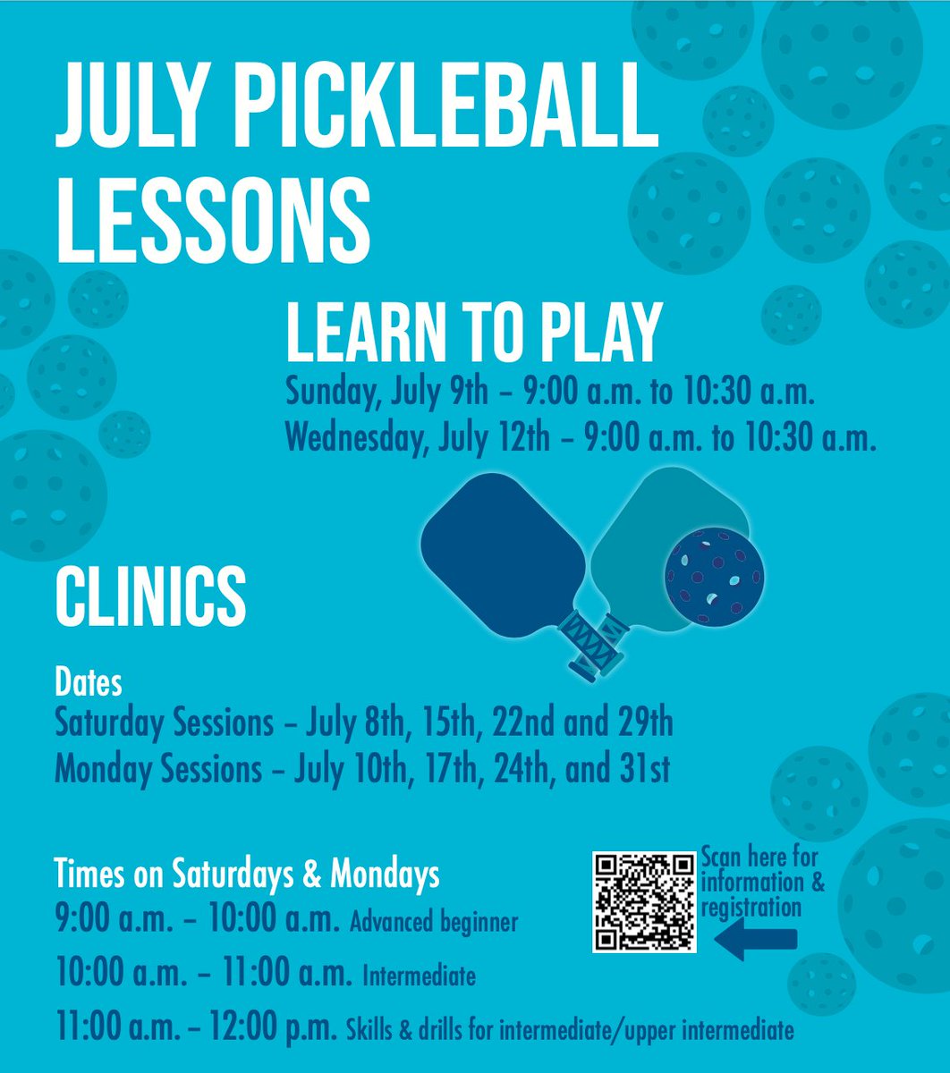 GUCampusRec's tweet photo. Pickleball lessons and clinics at Georgetown Campus Rec start next month!

Whether you're new to the game or just want to brush up on your skills, we have the right setting for you. Find more info about how to register here: https://t.co/Ecy9rTOKdr https://t.co/nC75N5jz1N