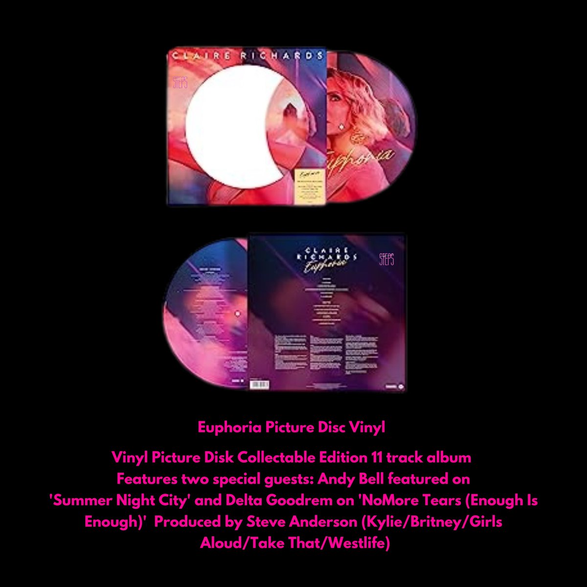 unofficialsteps's tweet photo. Claire Richards - Euphoria - 25 08 23

Standard CD, Deluxe Edition, Cassette, &amp; Picture Disc Vinyl artwork

#Steps #ClaireRichards #CR2 #newmusic #Music #Stepsfans #newmusicalert #isurrender #euphoria #CRISurrender #CREuphoria #ClaireRichardsISurrender #ClaireRichardsEuphoria https://t.co/MSznoaLnDn