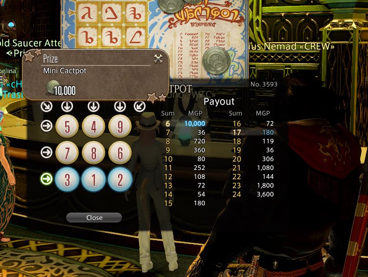 MiriTheory's tweet photo. I just won all 3 mini cactpots, idk what to do with myself. Did I break the game?? #ffxiv https://t.co/suTwBvyeDM