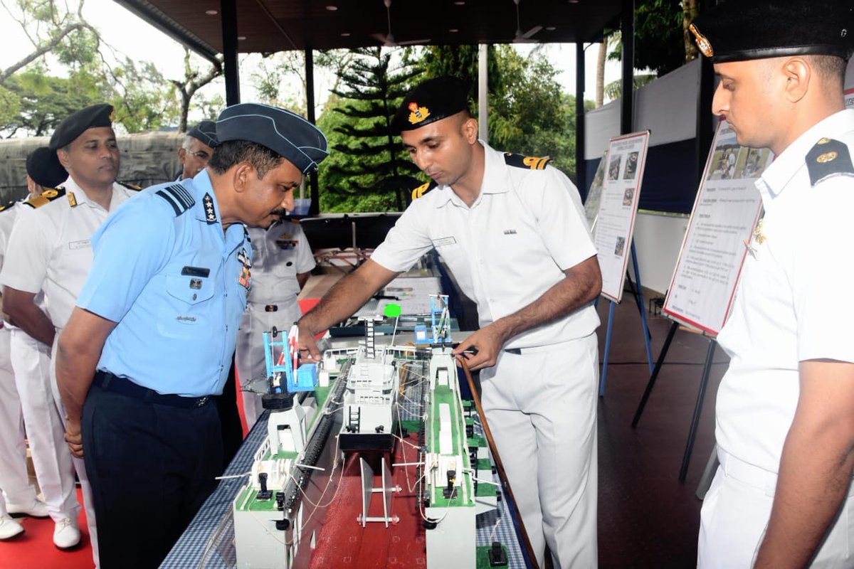 AN_Command's tweet photo. Idea Innovation Competition was conducted at #ANC for all units. Large number of op & logistics Ideas/Innovations were conceptualized &showcased.#Air Mshl Saju Balakrishnan, AVSM,VM #CINCAN lauded the efforts & awarded the winners.
#CreativePotential
#EncourageInnovation https://t.co/d4bcLilqsy