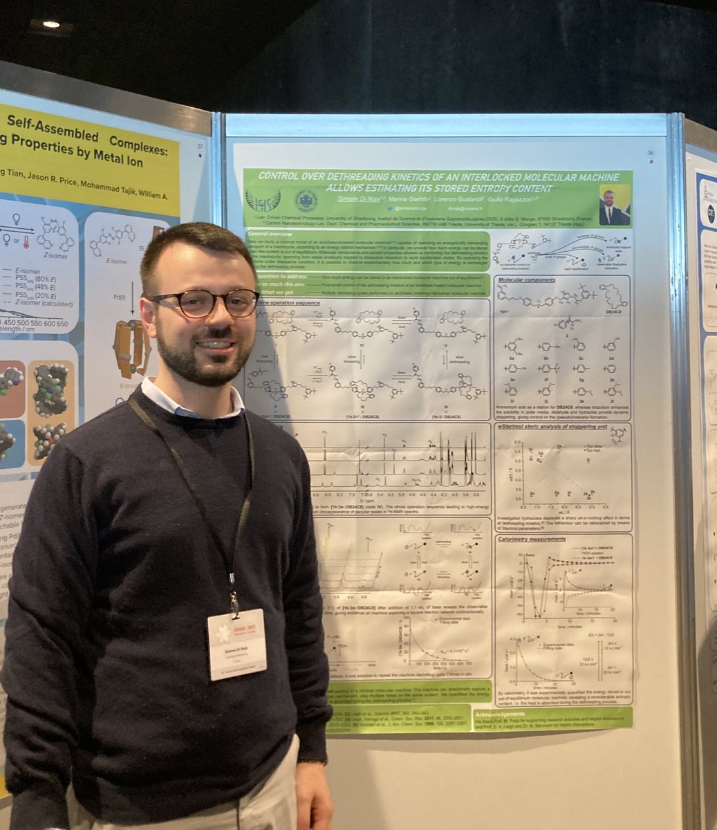 It’s done! Thanks to the #ISMSC2023 organizers for the opportunity of this flash presentation! If interested in our molecular machines acting as nano-refrigerators, you can pass by and have a chat at poster T36 😄