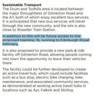 DrScottArthurMP's tweet photo. 3,500 - 5,500 homes - This (proposed) development aims to take advantage of a tram link to Shawfair. https://t.co/pmPMa1Zdrm
