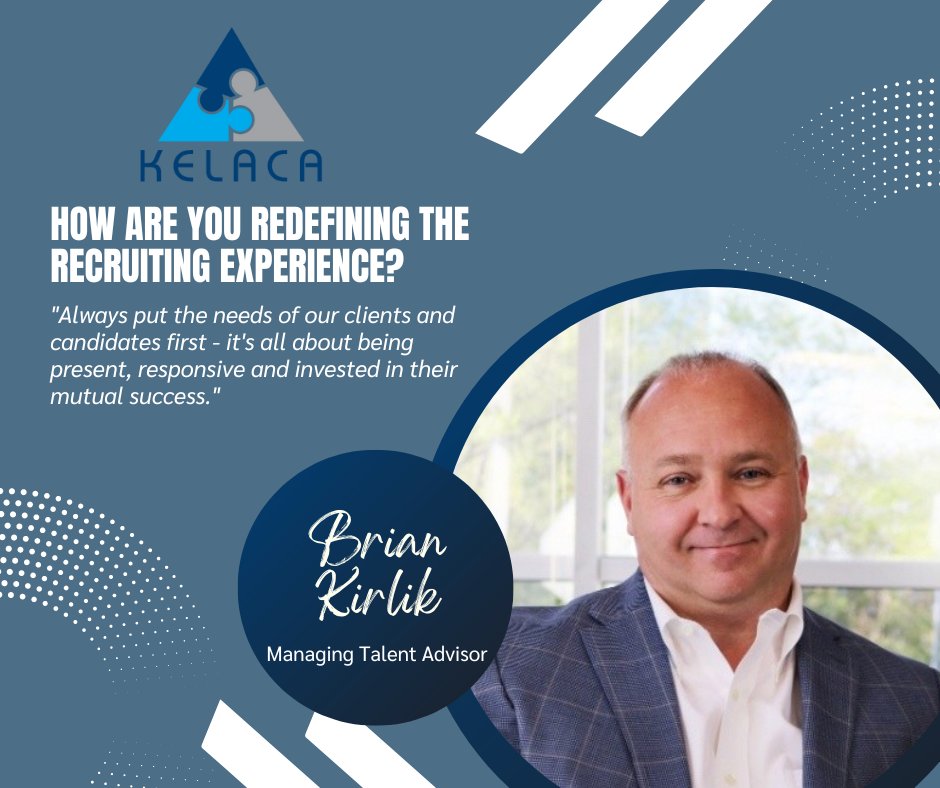 KelacaHQ's tweet image. Kelaca&apos;s passion is to redefine the recruiting experience. Our team wants to reset the standards for recruiting.

We asked our Leadership Team how they redefine the recruiting experience for candidates and clients.

Check out their responses.

#RecruitingRedefined #KelacaProud