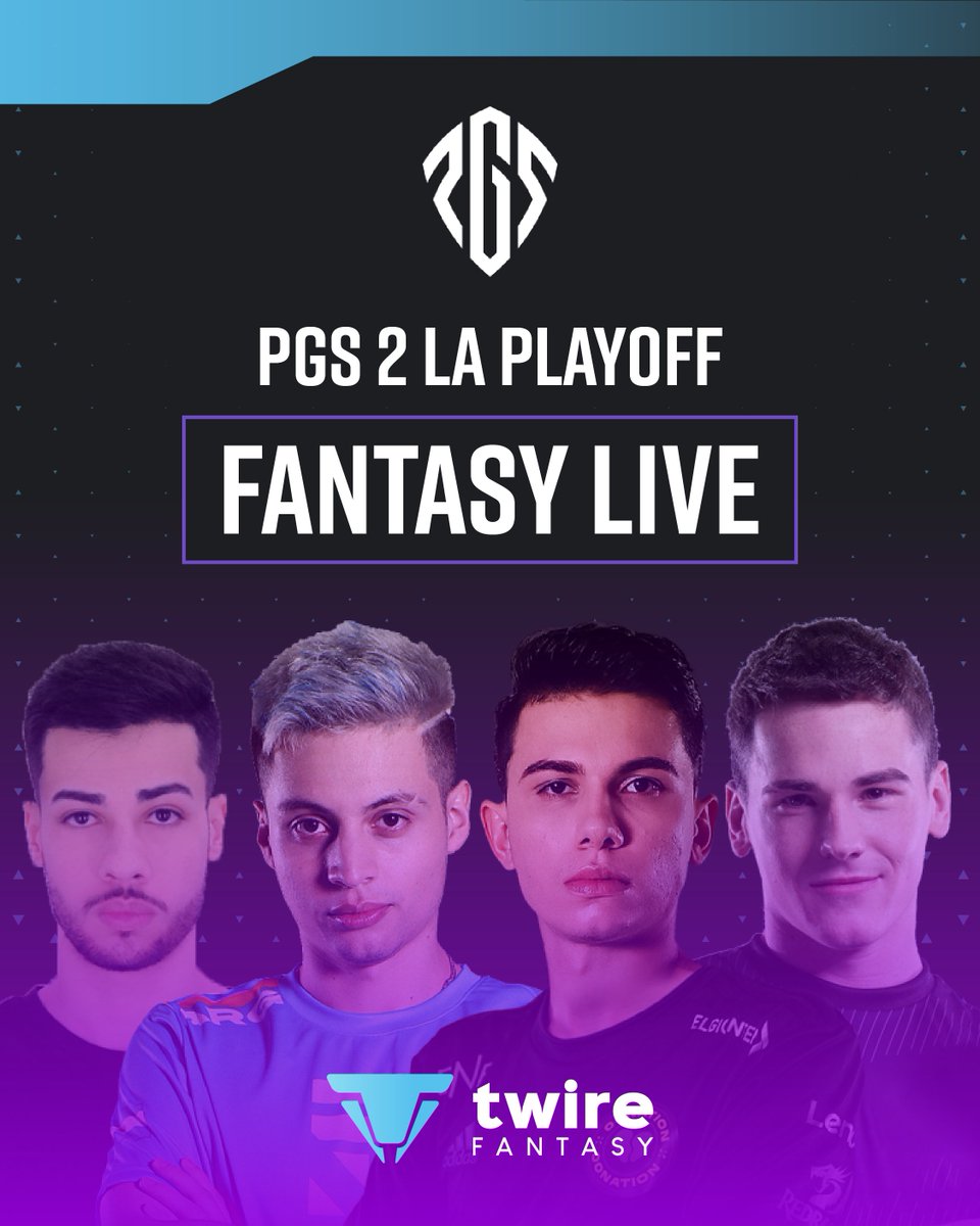 🔔 #PGS2 LA Playoff (AM Qualifier) - Fantasy LIVE! 

Set your Fantasy team with the best players from Latin America!

➡ fantasy.twire.gg/en/tournament/…

#TwireFantasy #PUBGEsports