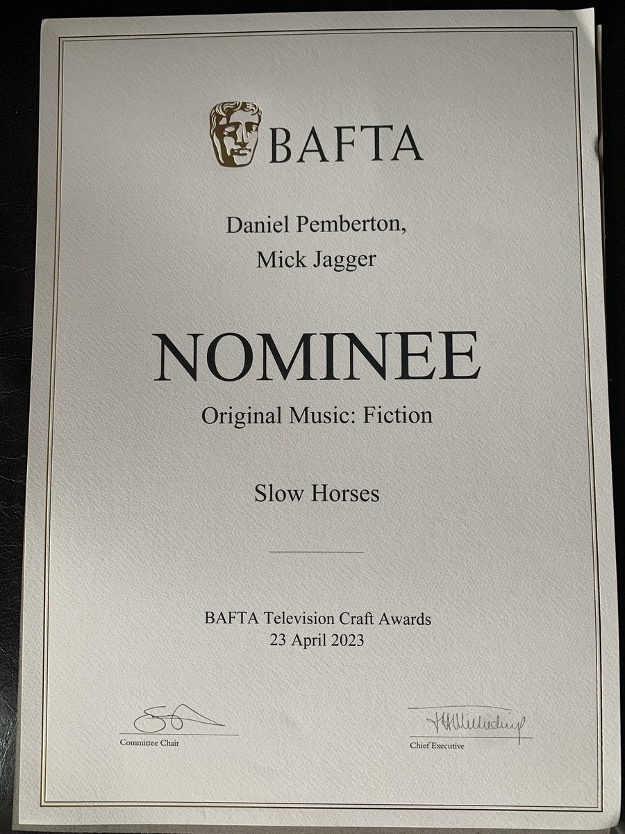 Ok I can’t lie I am enjoying seeing this line up in print.. big thanks to @MickJagger @BAFTA 

..currently finishing new #SlowHorses series with the awesome @Toydrumofficial 👊