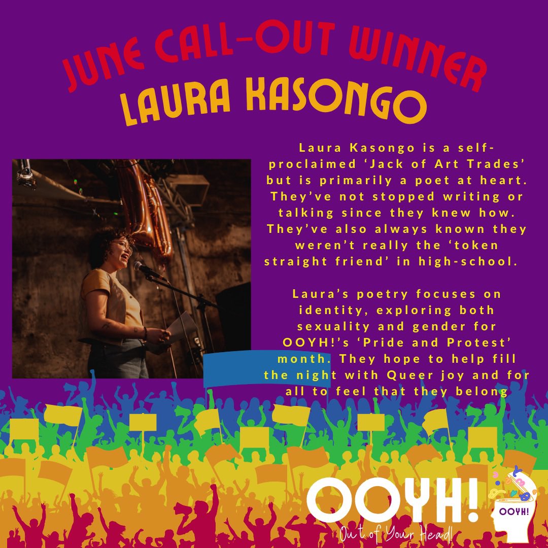 OOYH_poetry's tweet photo. MEET JUNE’S CALL-OUT WINNER AND RUNNERS-UP!

Our winner this month is Laura Kasongo
Our two runners up this month are  @jonah_earle and @FallenPiano https://t.co/oYzV0grKG1