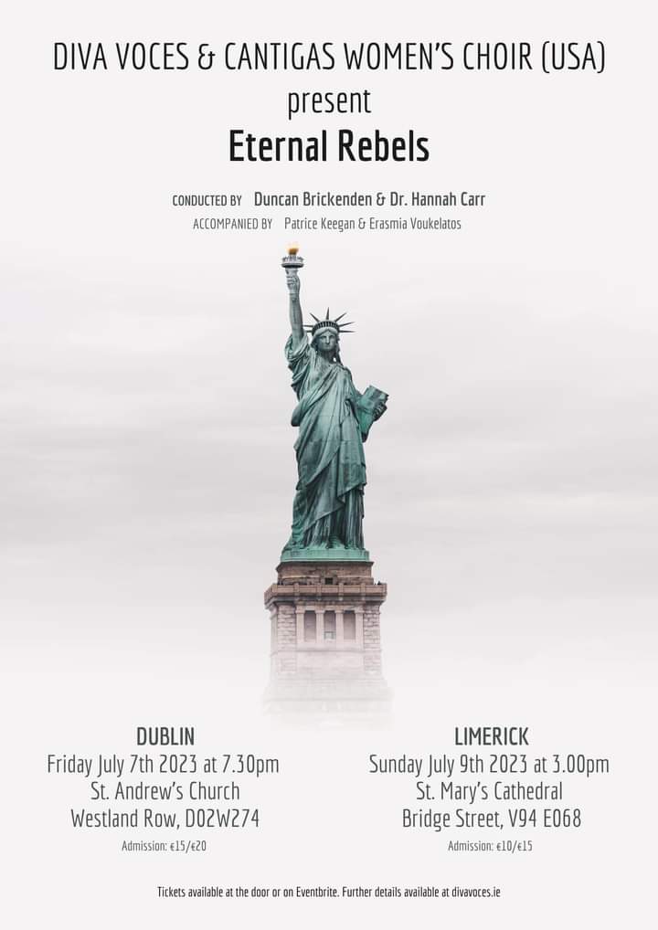 DivaVocesChoir's tweet photo. Two female voice choirs, divided geographically by the Atlantic Ocean,  united musically by the love of choral singing. 
Join us and Cantigas Women's Choir from Hoboken, NJ for not 1, but 2 concerts next week! For further details and ticket info, visit: https://t.co/xNr0Ekmnt2 https://t.co/wPXmXOf5Gu