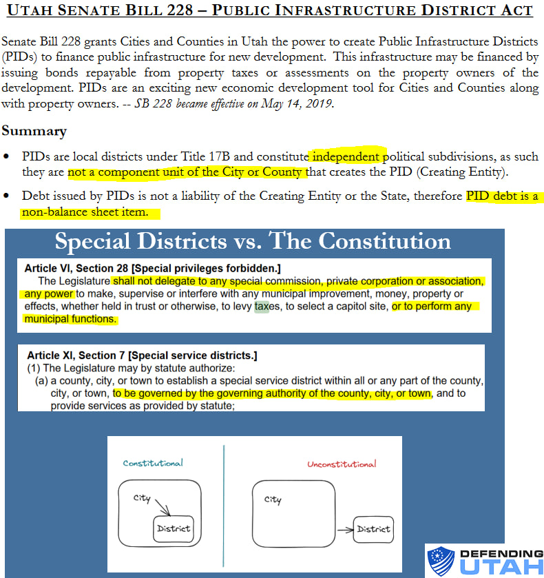 DefendingUtah's tweet image. HOW TO KILL SMART CITIES: They're built on "Special districts" called "Public Infrastructure Districts". They are unconstitutional because they're independent from their creators (cities or counties).
Understand this simple chart, and share the knowledge. #StopAgenda2030…