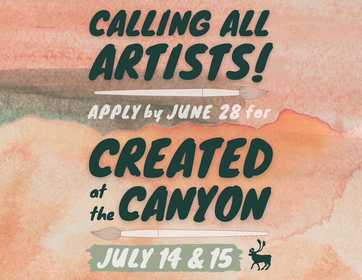 Be inspired by the stunning landscapes and create something extraordinary! <a href="/YCSYukon/">Yukon Conservation Society</a> presents Created at the Canyon, an outdoor arts event celebrating artistic perspectives of nature and history in the Yukon! Apply by June 28, 2023.
⭐️Learn more: tinyurl.com/2ee8e6z7