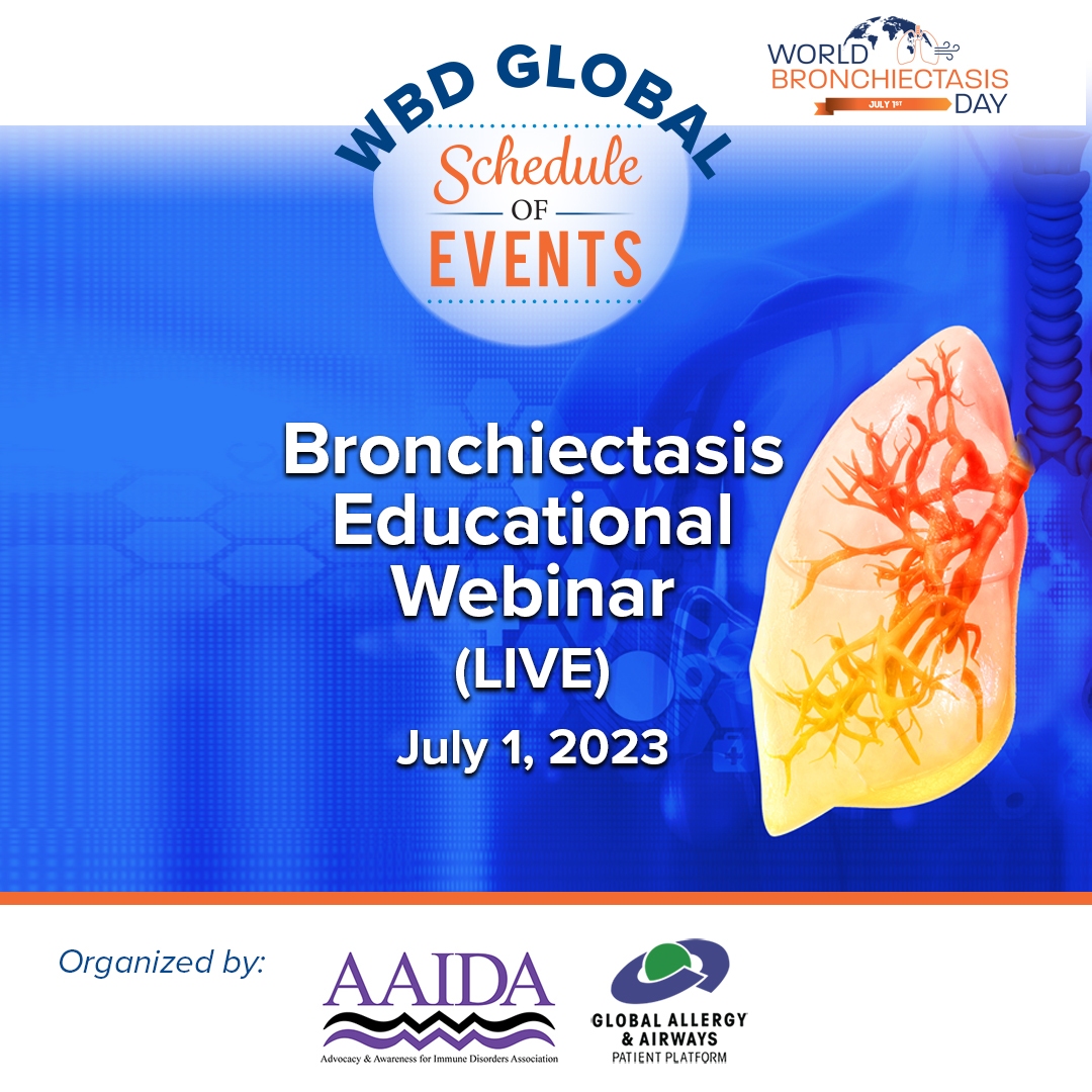 COPD Foundation (@copdfoundation) on Twitter photo In honor of #WorldBronchiectasisDay, join <a href="/MyAaida01/">AAIDA</a> with <a href="/gaapporg/">Global Allergy & Airways Patient Platform</a> for their World Bronchiectasis Day Educational Webinar on Saturday, July 1st at 4 PM EDT. Their global speakers include Lauren Dunlap, PACS, Ashok Gupta, MD, and Ghulam Mustafa, MD. godoaaida.org/webinars In honor of #WorldBronchiectasisDay, join <a href="/MyAaida01/">AAIDA</a> with <a href="/gaapporg/">Global Allergy & Airways Patient Platform</a> for their World Bronchiectasis Day Educational Webinar on Saturday, July 1st at 4 PM EDT. Their global speakers include Lauren Dunlap, PACS, Ashok Gupta, MD, and Ghulam Mustafa, MD. godoaaida.org/webinars