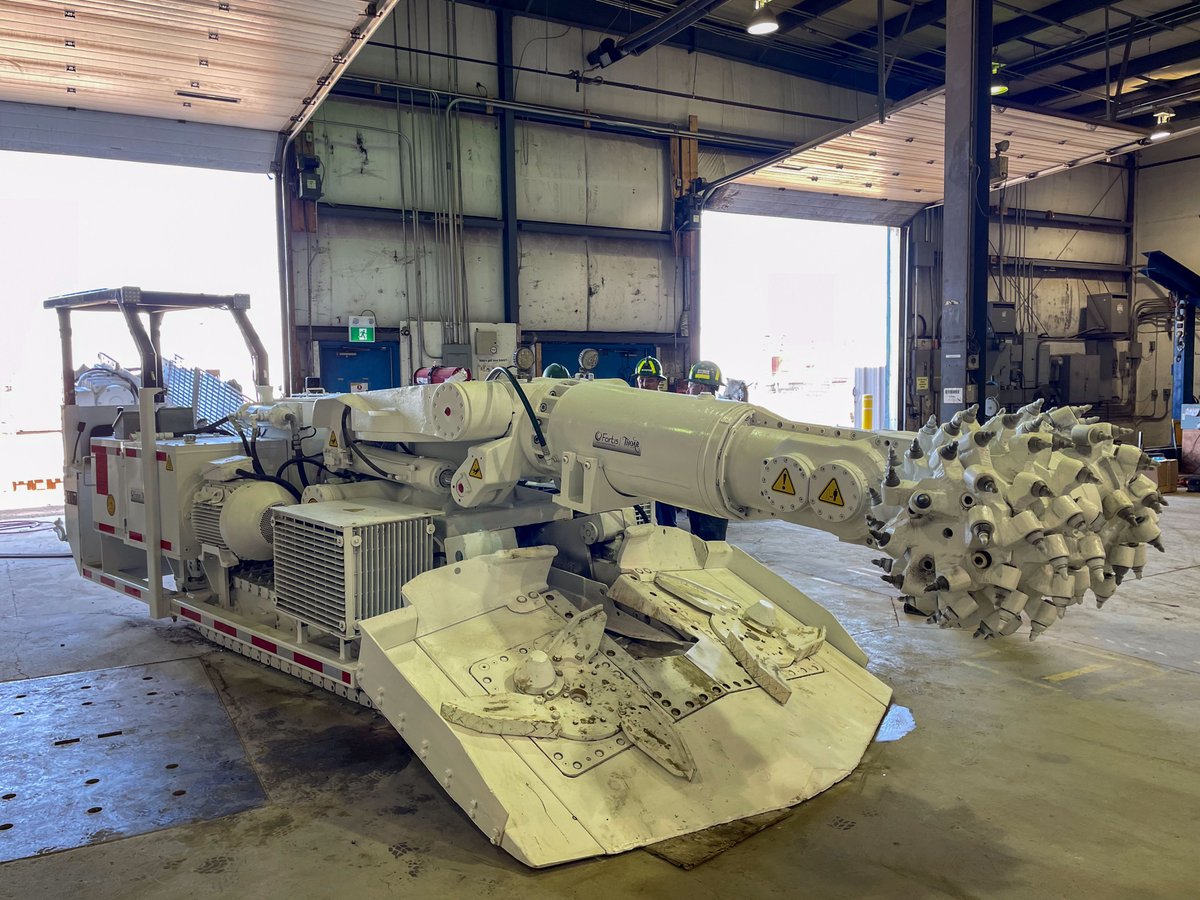 FortisMining's tweet photo. The last project finished at the old shop was the restoration of our AMQ 50. After repairing, painting and testing, this machine is ready to return to work. The next step is ensuring its prepared for its descent. https://t.co/uUJrDQwHAB