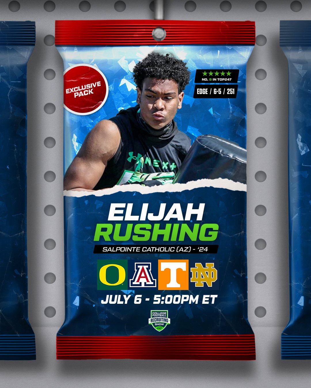 247Sports on Twitter "BREAKING 5star EDGE Elijah Rushing will