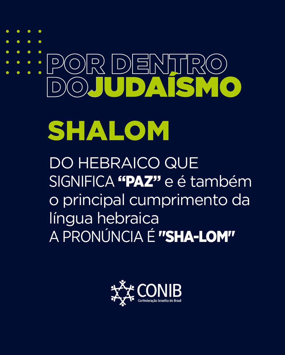 Siga a CONIB nas redes sociais e conheça mais expressões hebraicas. #CONIB #ConfederacaoIsraelita #HistoriaJudaica #Judaismo #Judeus