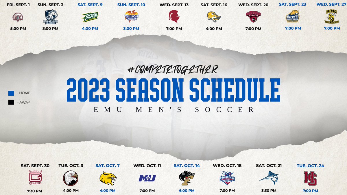 .@EmuMensSoccer releases 2023 schedule #competetogether #bearoyal

@WHSVSports @DNR_Sports @DaveRiggert 

bit.ly/3r8S5qA