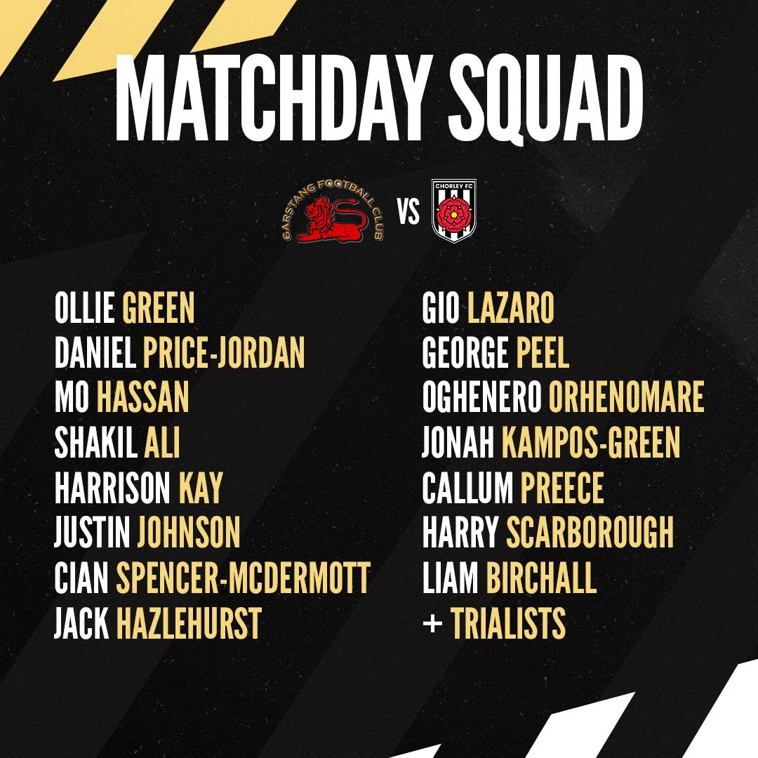 Tonight's SQUAD for pre-season friendly 1️⃣ at <a href="/GarstangFC/">Garstang FC</a> 💪