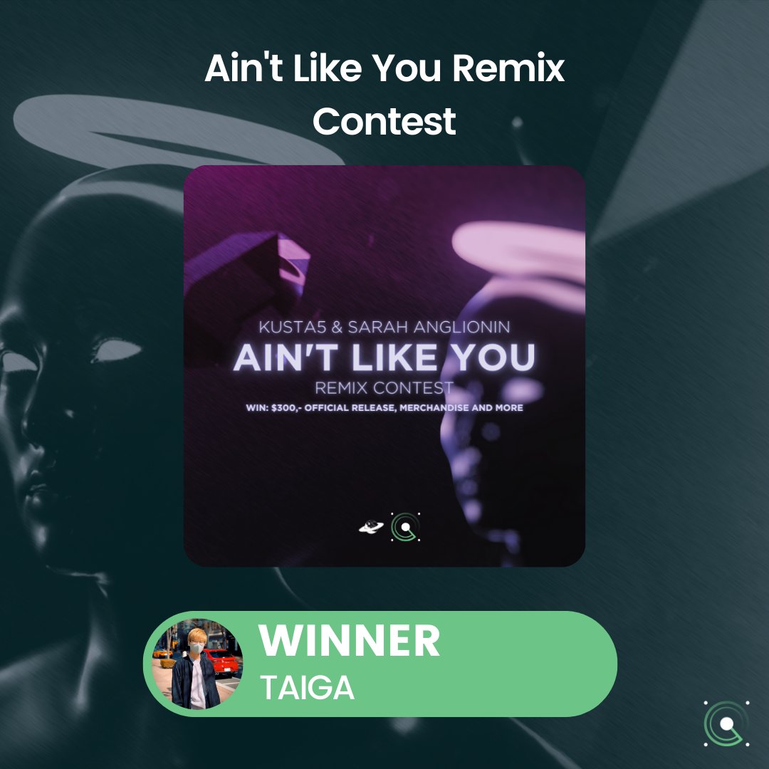LabelRadar's tweet photo. We have the results from the @Chillplanets ‘Ain't Like You’ Remix Contest by @kustafy and Sarah Anglionin 🏆

Big congratulations to @taigamusic1028 for winning, and uch respect to @adi_makesmusic and M!KE V for coming in 2nd and 3rd place, respectively!💚 https://t.co/OjgcoN7Uka