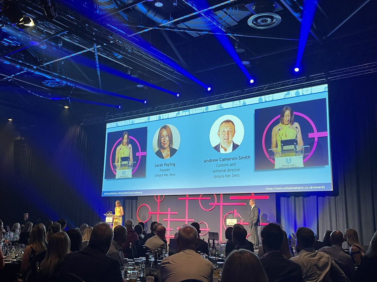 AS_Architecture's tweet image. Great to be at the #unlocknetzeroliveawards @unlocknetzero, vegan menu and recycled place names showing best practice in the details, love it! 
Good luck to all the others shortlisted too!