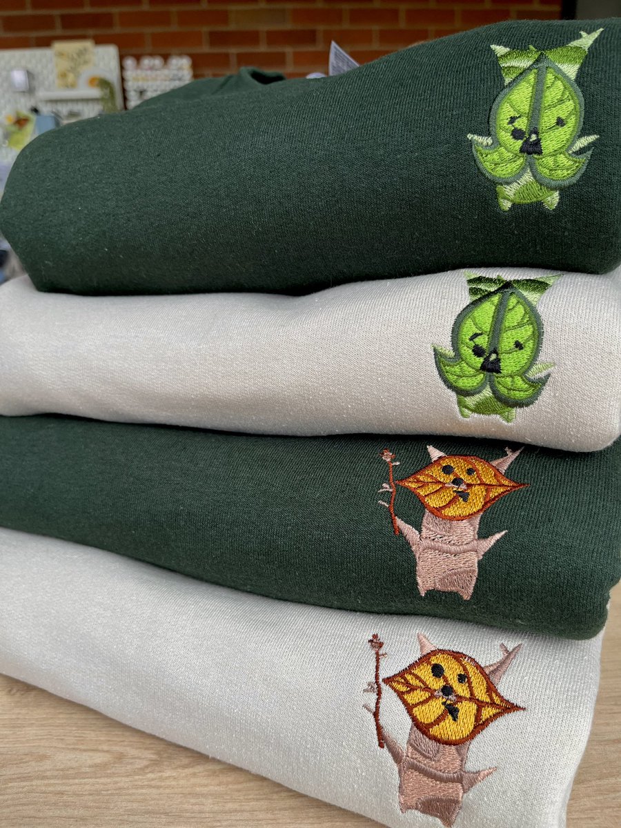 Korok sweatshirts, hoodies & t-shirts will be released tomorrow (Wednesday) at 8PM BST! 🍃🌱🌿💚