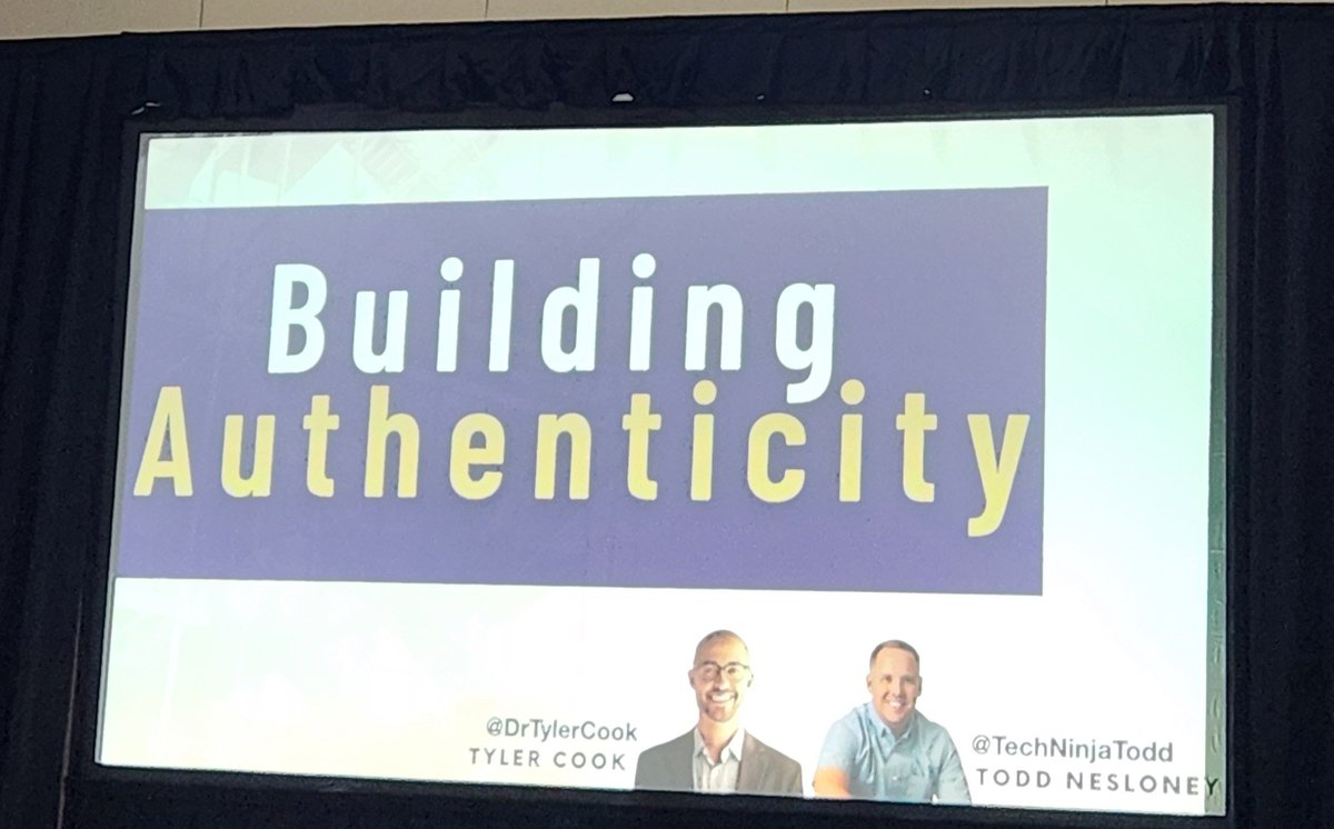 Super pumped about this session! @TechNinjaTodd  #buildingauthenticity #getyourteachon