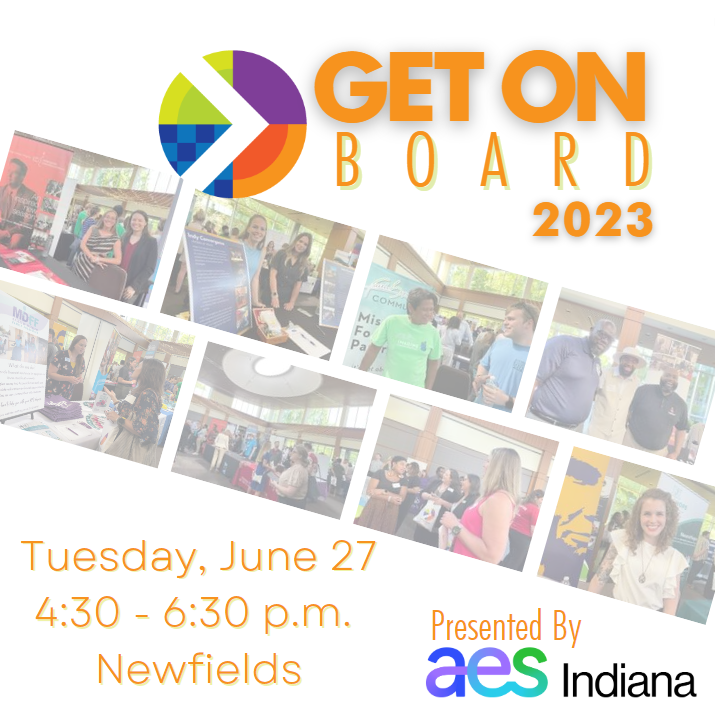 leadershipindy's tweet photo. Today is the day! Come join us for Get on Board presented by @AESIndiana and meet more than 100 nonprofits looking for volunteer leaders! Register here for this free event: https://t.co/a3l3ECxFBu https://t.co/U59MxWJ9x4