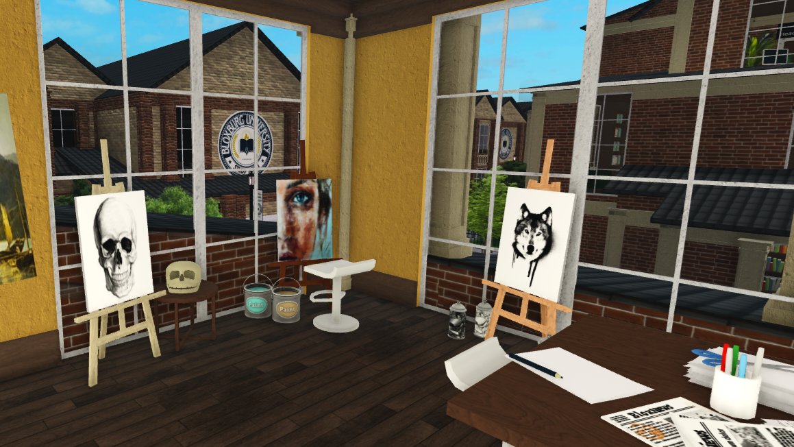 bebaboid on Twitter "bloxburg art club! bloxburg roblox 