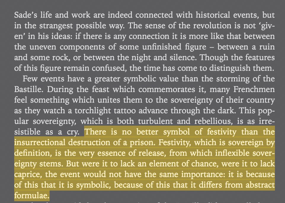 RT @jake_romm: Bataille on de Sade / thinking of the burning of the 3rd Precinct in Minneapolis. https://t.co/WHqtwAUlSk