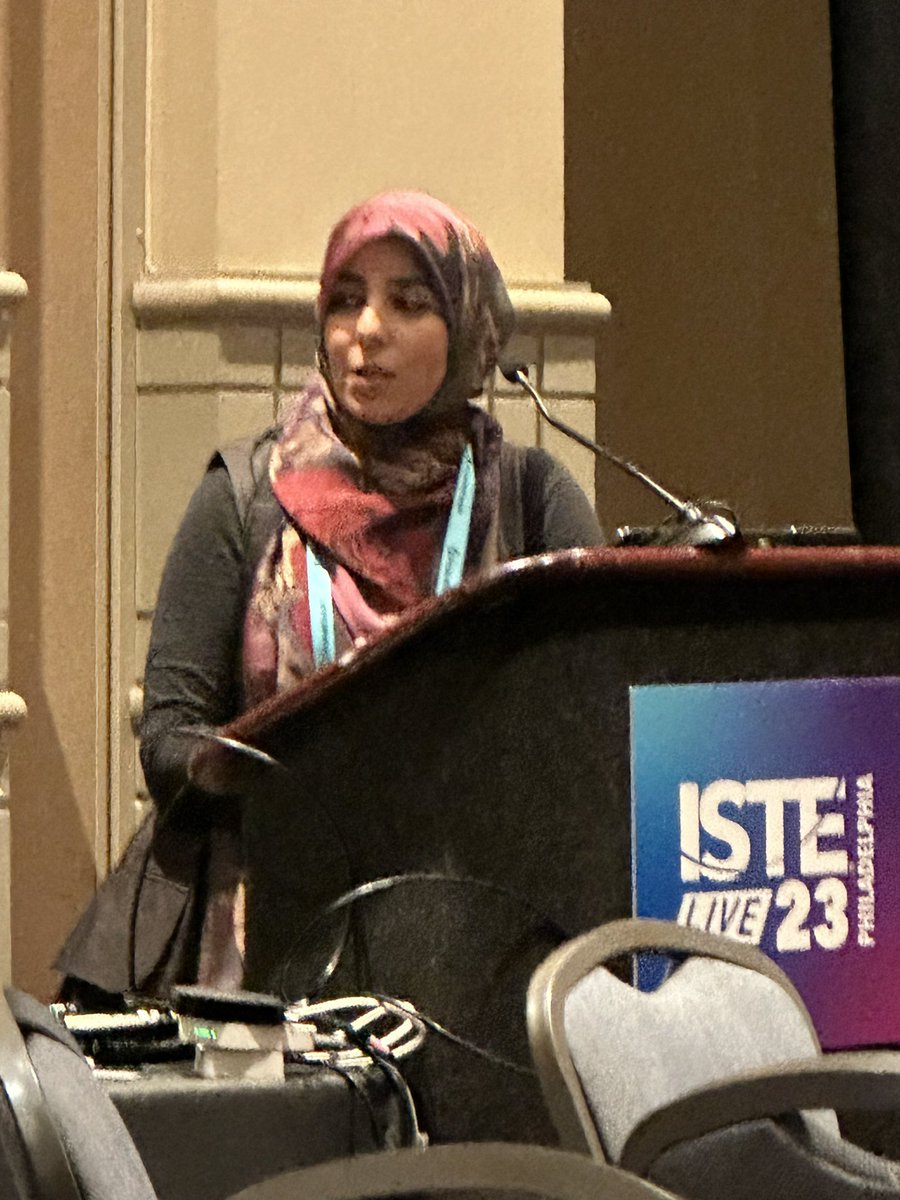 DerrickSwistak's tweet image. “Everyone should be able to be their true self unapologetically.”
Powerful student voices from @SJEducate’s class being shared at #ISTELive !