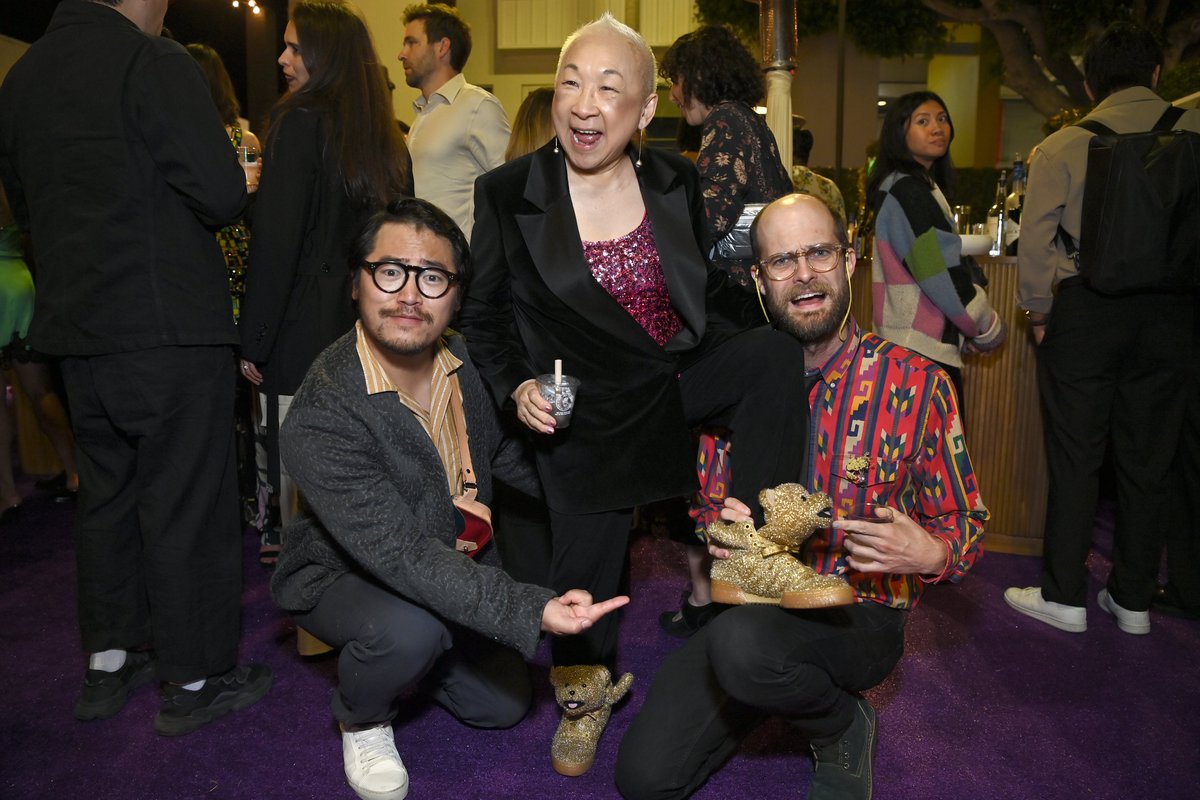 no thoughts just the daniels and lori tan chinn at the #JoyRideMovie premiere afterparty 😌