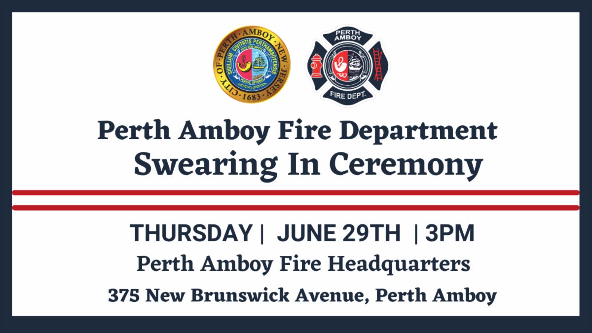 Swearing-In Ceremony for the Perth Amboy Police Department Link conta.cc/3NtMB0T
