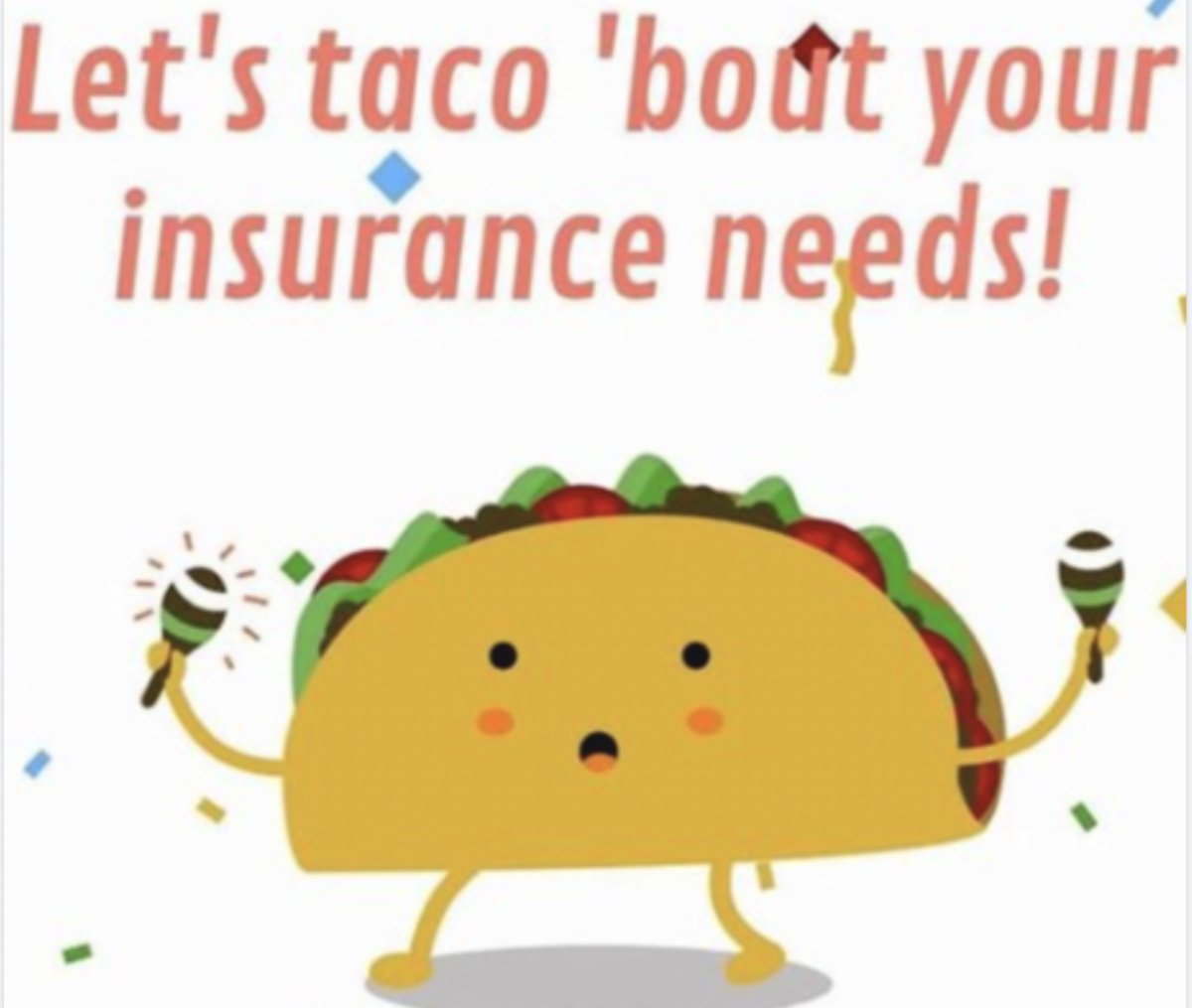 RegencyWestIns's tweet photo. It's #tacotuesday and that means it's time to taco 'bout your insurance needs!  #Lettuce help you customize a plan that's perfect for you!
#justaskus #health #insurance #letstacoboutit #Tuesday #tacos #healthcare #affordable #coverage https://t.co/aUYnpwCjK1