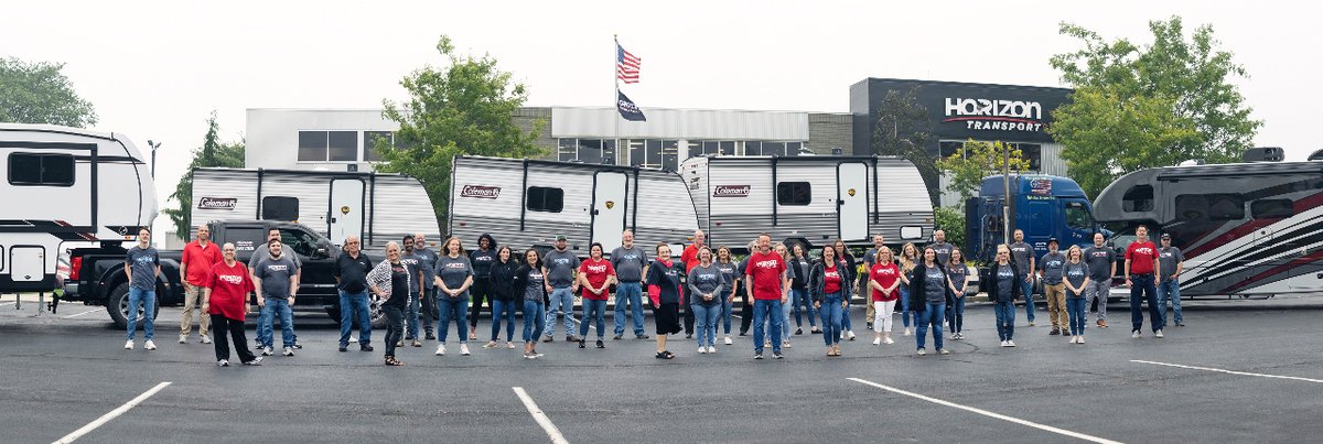 HorizonTrans's tweet photo. Happy group @ #HorizonTransport today! We're proud to be one of the nation's top RV transportation companies. 💪😁

Call 574-862-2161 for more information today! | https://t.co/TJDGiUM3cS

#RVTransport #IndianaTransport #flatbedtowing #towaway #driveaway https://t.co/G3dhoIgeww