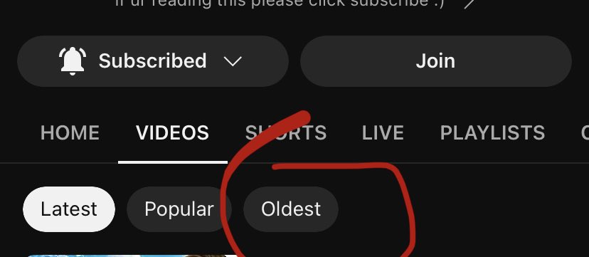 YOUTUBE ADDED THE “Oldest Videos” TAB BACK IM SO HAPPY