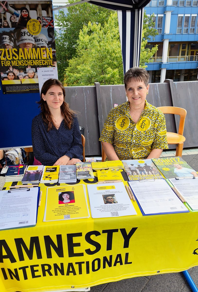 Heute waren wir wieder beim Markt der Möglichkeiten an der #UniTrier dabei. Danke an alle, die sich über unsere Arbeit für die Menschenrechte informiert haben.