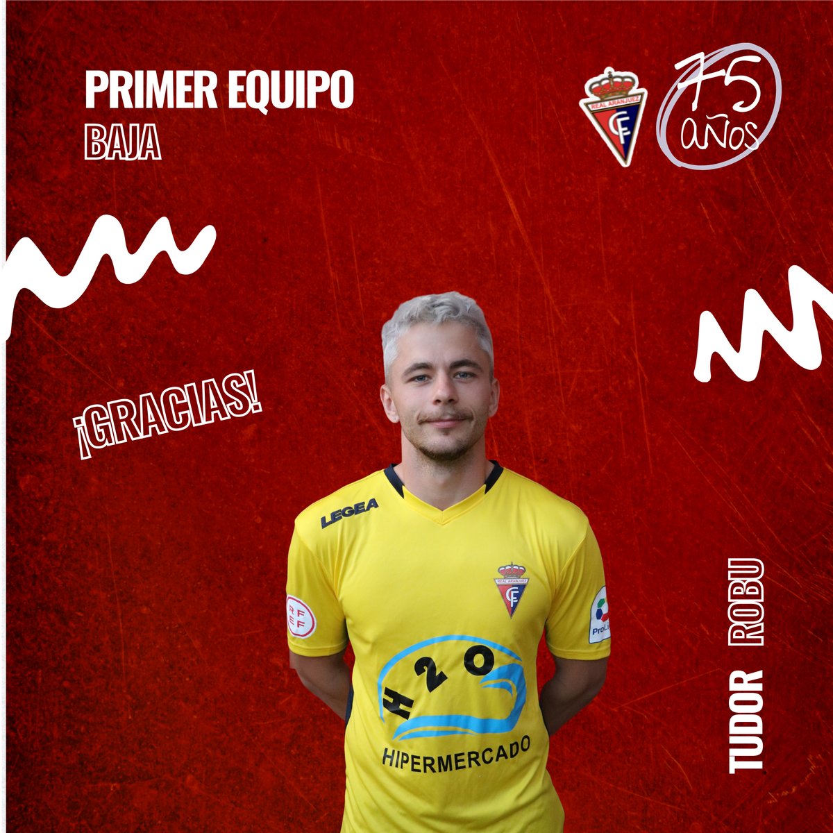 BAJAS | Juanki, Tudor y Aitor no continuarán la próxima temporada en las filas del primer equipo del Real Aranjuez. ¡Gracias por vuestro compromiso y suerte en futuros proyectos!

#VamosAranjuez #OrgulloRibereño