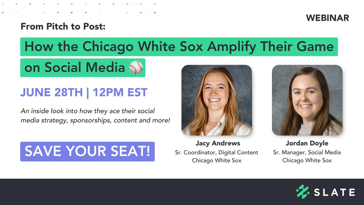 slateteams's tweet image. 🚨Last chance!!🚨

Join our webinar tomorrow where you'll hear from @jacyandrews_  and @JordanDoyle23 on how they’ve mastered the growth and success of the Chicago White Sox on social!

Sign up here ➡️ lnkd.in/eQwUBwJK