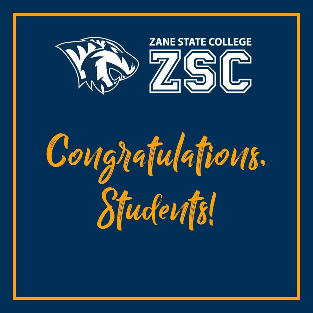 ZaneStateC's tweet photo. ✨Congratulations to these @ZaneStateC students on their academic achievements! ✨ View the Spring 2023 Dean's List and Honorable Mention List here: https://t.co/wnPf84yYQu. 
Job well done!🎉 https://t.co/BauGhTHHrF